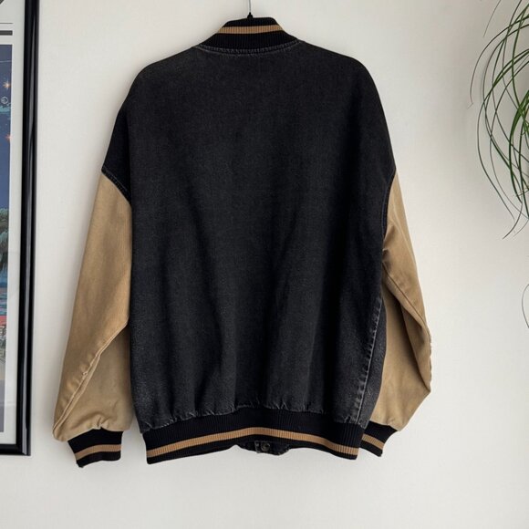 Vintage Denim Bomber Jacket - Picture 3 of 4